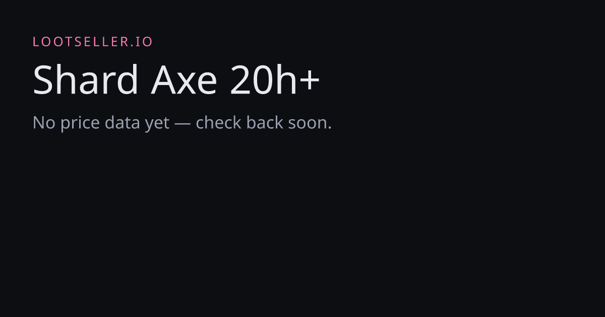 Shard Axe 20h+ DonutSMP price chart