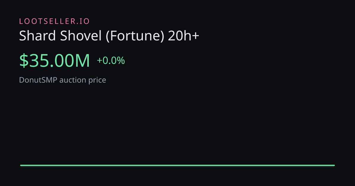 Shard Shovel (Fortune) 20h+ DonutSMP price chart